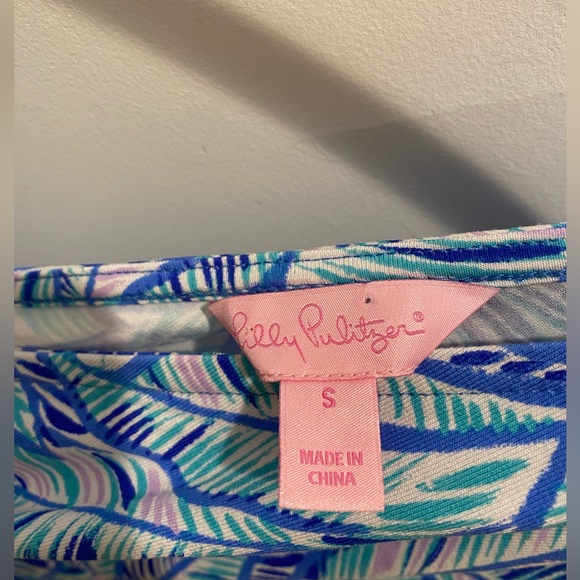 Lilly Pulitzer Parigi Dress in Bennet Blue “Let’s Mango” Pattern Size Small - Picture 5 of 10